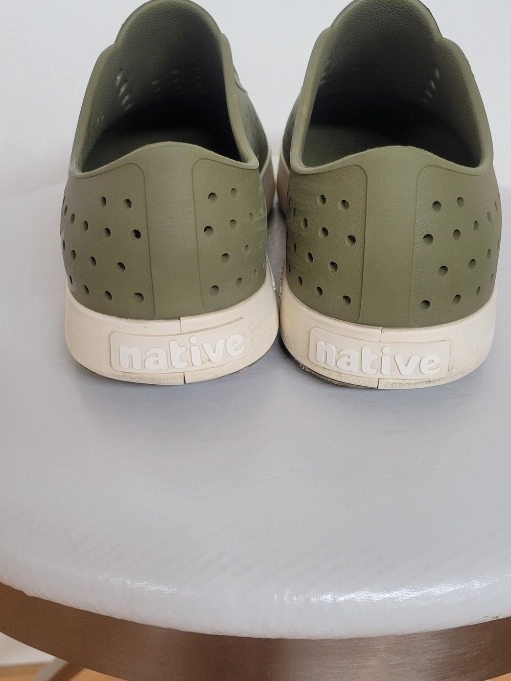 Native Jefferson Slip-On Sneakers in Olive Green - Picture 3 of 6
